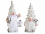 Cumpara ieftin Set 2 figurine Mos Craciun polirasina 25x16.5x46 cm, 23x18x41 cm