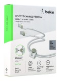 Belkin Boost Charger Usb-c To Usb-c 2.0 Braided Silicone 2m White