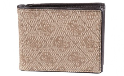Portofel din piele pentru barbati GUESS, protectie RFID, maro - RESIGILAT foto
