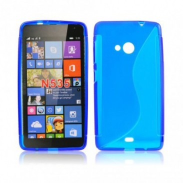HUSA SILICON S-LINE MICROSOFT LUMIA 535 ALBASTRU foto
