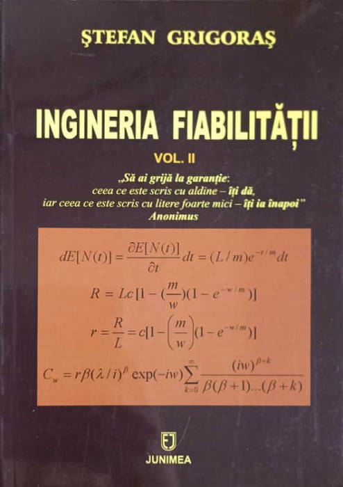 INGINERIA FIABILITATII VOL.2-STEFAN GRIGORAS-239479