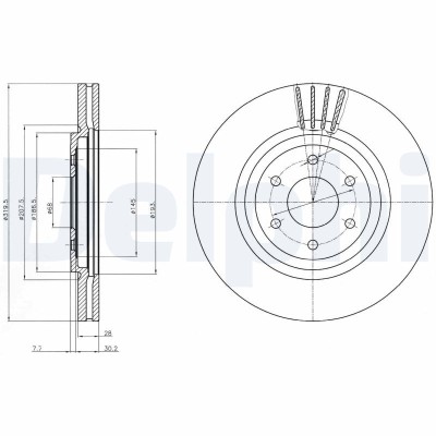 DELPHI BG4176C Disc frana foto