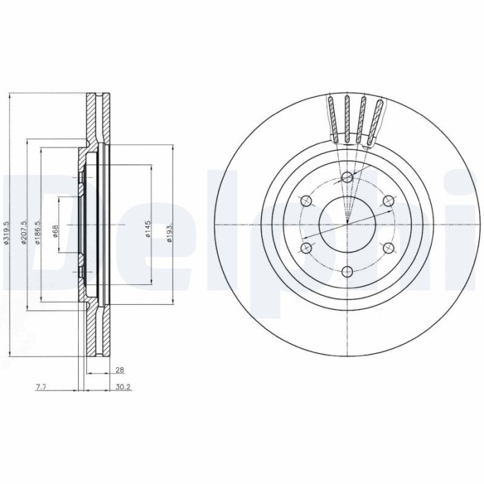 DELPHI BG4176C Disc frana