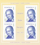 LEOPOLD SEDAR SENGHOR BLOC,2006,MNH,ROMANIA.