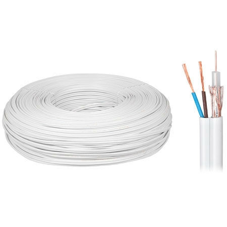 CABLU COAXIAL 75 CU+CU+2X0.5MM 100M - KAB0546