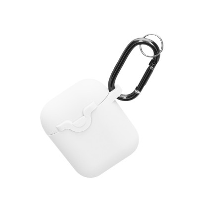 Husa Casti Kwmobile pentru Apple Airpods 1/Airpods 2, Alb, Silicon, KWM0000253D001C foto