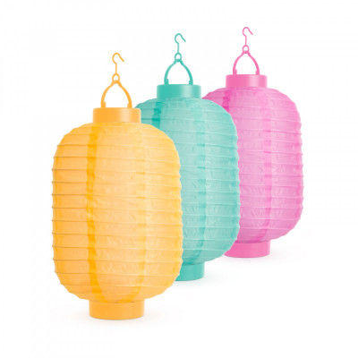 Garden of Eden - Lampion solar cu LED 3 culori, alb rece 21 cm Best CarHome foto