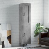 Cumpara ieftin Dulap &icirc;nalt, gri beton, 34,5x34x180 cm, lemn prelucrat