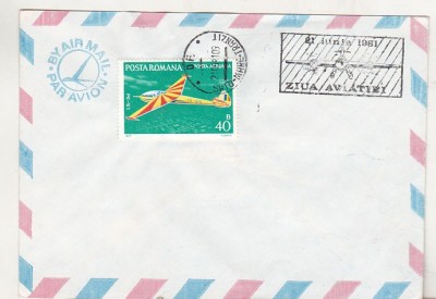 bnk fil Plic stampila ocazionala Ziua aviatiei 1981 Satu Mare foto
