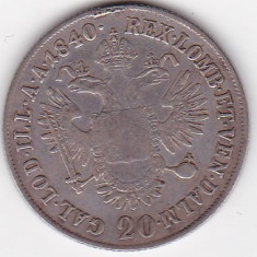 AUSTRIA 20 KREUZER 1840 LIT. E ALBA IULIA AGATATA