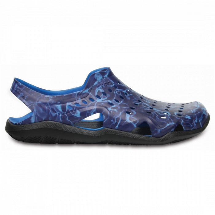 Sandale Crocs Men&#039;s Swiftwater Wave Graphic Albastru - Ocean/Black