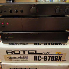 2 Amplificatoare Putere Rotel RB 970BX MK2 + Preamplificator Rotel RC 970BX MK2