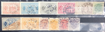 B0019 - lot Suedia timbre de serviciu stampilate foto