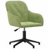 Cumpara ieftin Scaun de birou pivotant, verde deschis, catifea