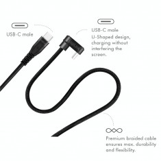 CABLU alimentare si date LOGILINK pt. smartphone USB 2.0 USB Type-C (T) la USB Type-C (T) la 180 grade 3m 2 x ecranat aluminiu negru &amp;amp;quot;CU0194&amp;amp;quot foto
