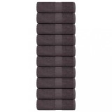 vidaXL Prosoape pentru oaspeți 10 buc Antracit 360 g/m&sup2; 100% bumbac