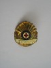 QW9 J 64 - Insigna - tematica medicina - Crucea rosie a RSR - Evidentiat - Mare, Romania de la 1950