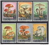 !!! SAN MARINO - CIUPERCI 1967 , 6 VALORI - NESTAMPILATE / FLORA