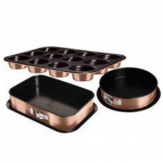 Set tavi pentru copt 3 piese Rose Gold Berlinger Haus BH 7636