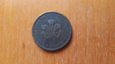 1811-One penny-Bristol-Virtute et industria foto