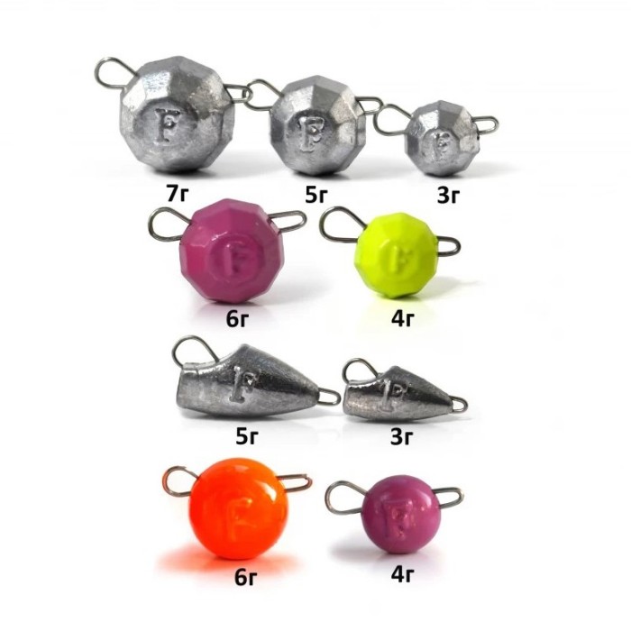 Set de plumburi Fanatik pentru micro-jigging la biban 9 buc