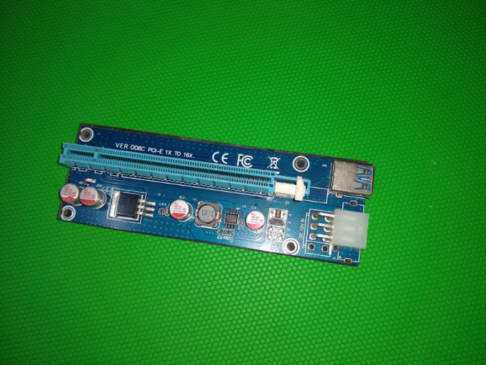 Riser Card PCI-E 1x to 16x -6 pin VER.006C