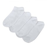 șosete Damă, Model Scurte, Set 4 Perechi, Culoare Albă