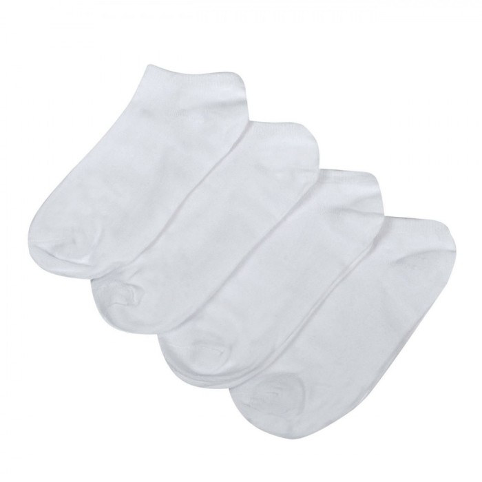 șosete Damă, Model Scurte, Set 4 Perechi, Culoare Albă