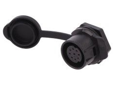 Conector circular mamă 9 pini aurit