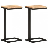Cumpara ieftin Gossi mese laterale, 2 buc., 31,5x24,5x64,5 cm, lemn masiv de acacia