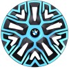 Set 4 Capace Roti 16 inchi (R16), Best Azur-Negru, Compatibile Cu BMW