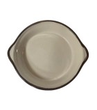 Vas termorezistent, rotund cu maner, 18x16x3.5, Bej