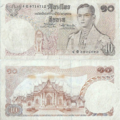 1969 , 10 baht ( P-83a.2 ) - Thailanda