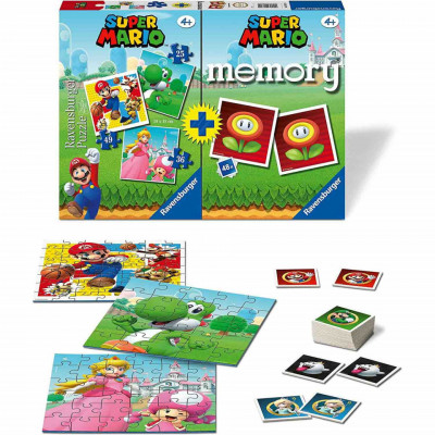 Puzzle + Joc Memory Super Mario, 25/36/49 Piese foto