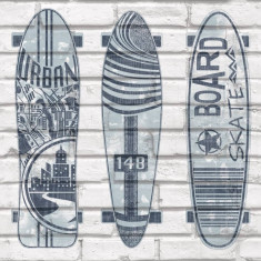 Noordwand Tapet „Urban Friends & Coffee Surfboards”, albastru si alb GartenMobel Dekor
