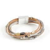 Bratara casual gri cu inchidere magnetica