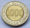 390. Moneda Ecuador 1000 sucres 1997 (70th Anniversary - Central Bank), America Centrala si de Sud