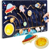 Puzzle Montessori din lemn Sistemul Solar pentru copii Kruzzel