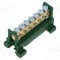 Conector regletă de conexiuni 16mm2 7 borne verde PAWBOL