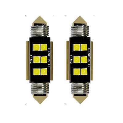Set 2 becuri auto 6LED SMD C5W, 41mm, canbus, 6000K, 1200lm, 12V foto
