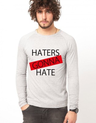 Bluza gri, barbati, Haters - L foto