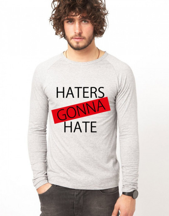 Bluza gri, barbati, Haters - S