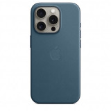 Husa de protectie FineWoven Case with MagSafe pentru iPhone 15 Pro, Pacific Blue, Apple