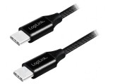 Cablu USB 2.0 USB C 1m negru PVC, Logilink