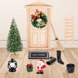 Set de 11 ornamente de Craciun in miniatura Herefun, lemn/plastic, multicolor