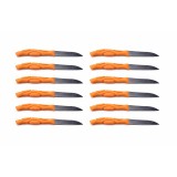 Set de 12 cutite cu Maner Ergonomic, Anti Alunecare, Lama Otel, 16 cm