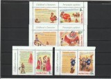 ROMANIA 2016 LP 2107 a PERSONAJELE COPILARIEI SERIE CU VINIETA MNH NESTAMPILATA