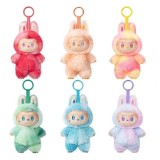 Cumpara ieftin Figurina Labubu Have a seat, personaj surpriza cu hainuta si sunete, 19 cm, multicolor