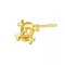 Piercing nas Argint placat cu aur 18K, Craniu, A4S33471