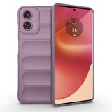 Husa antisoc pentru motorola edge 50 fusion, margini striate, magic shield, purple